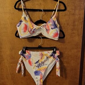 Shein Tropical Leaf Bikini Set